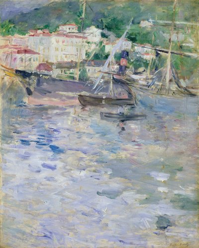 De Haven, Nice, 1882 door Berthe Morisot